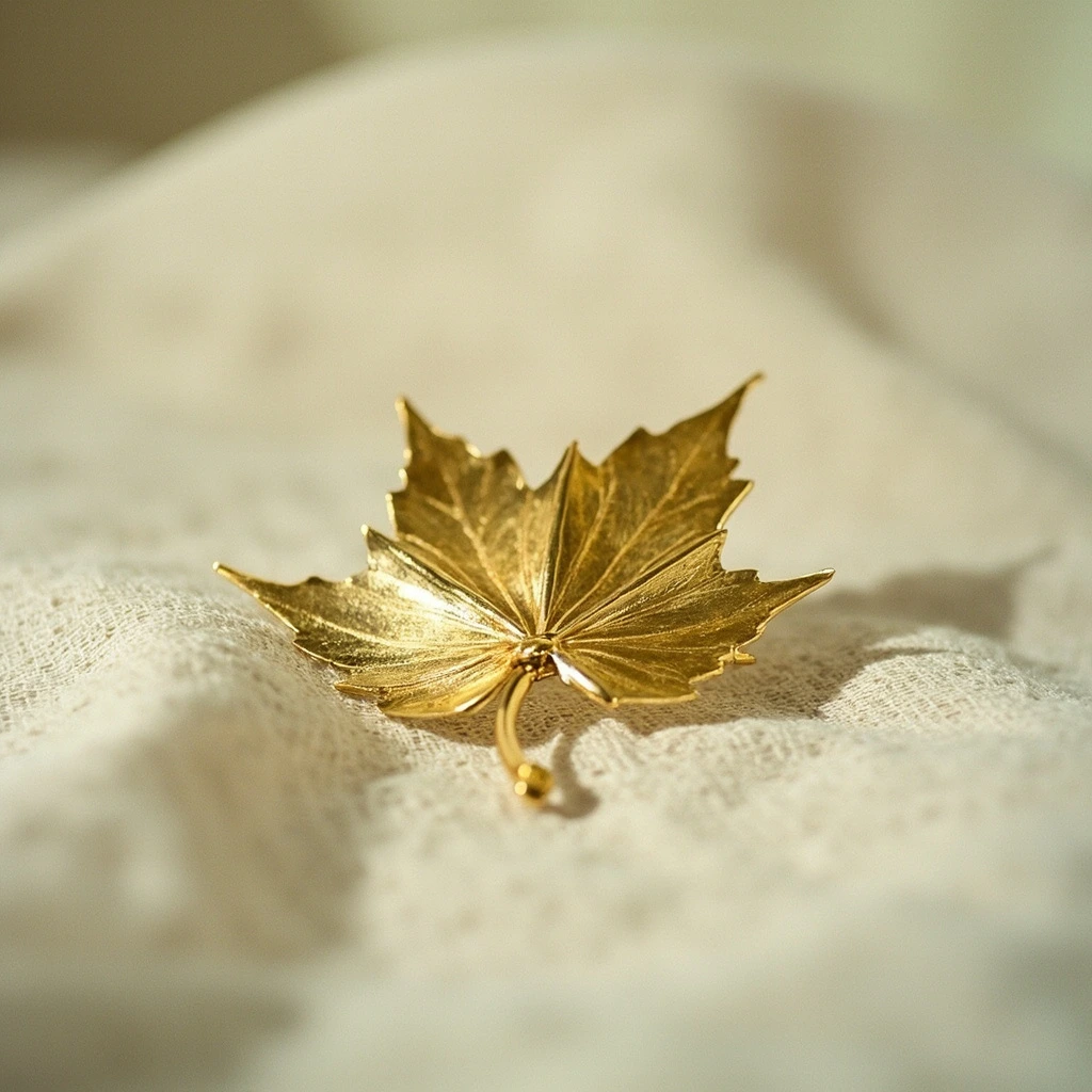 Piece No. 37-159 — Maple-leaf brooch.
